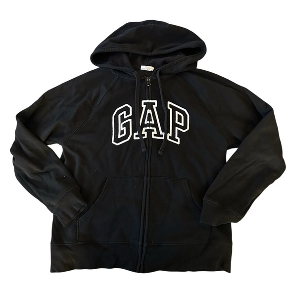 GAP Classic Black Zip-Up Hoodie - Picture 1 of 6